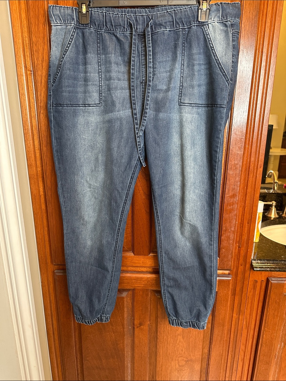 Relaxed Blue Denim Jogger Jeans - Women's Comfortable Fit
